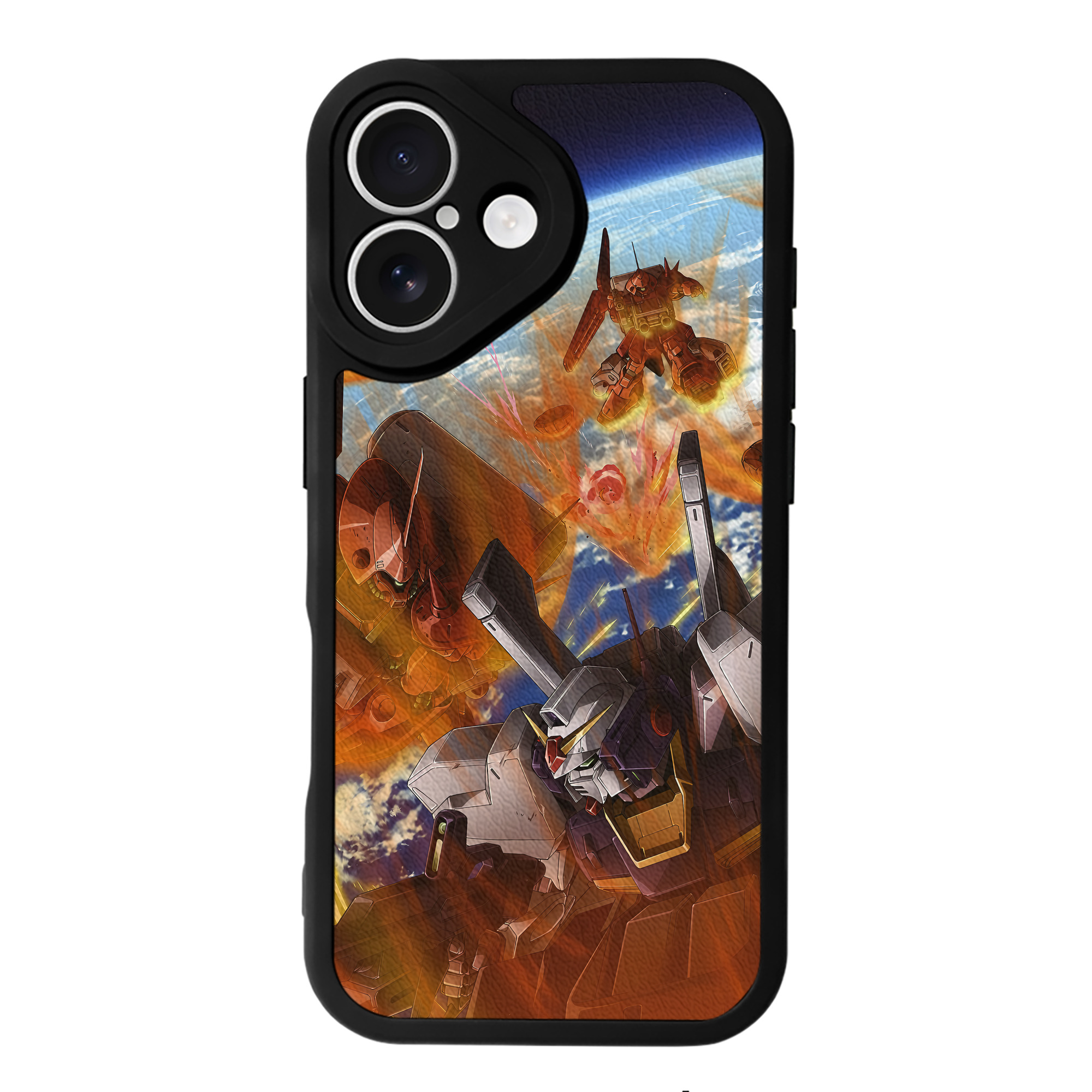 （画像用） 機動戦士ガンダム Mobile Suit Gundam 【iPhone 16シリーズ対応】シリコンスマホケース（レザー調） 材質：シリコン
